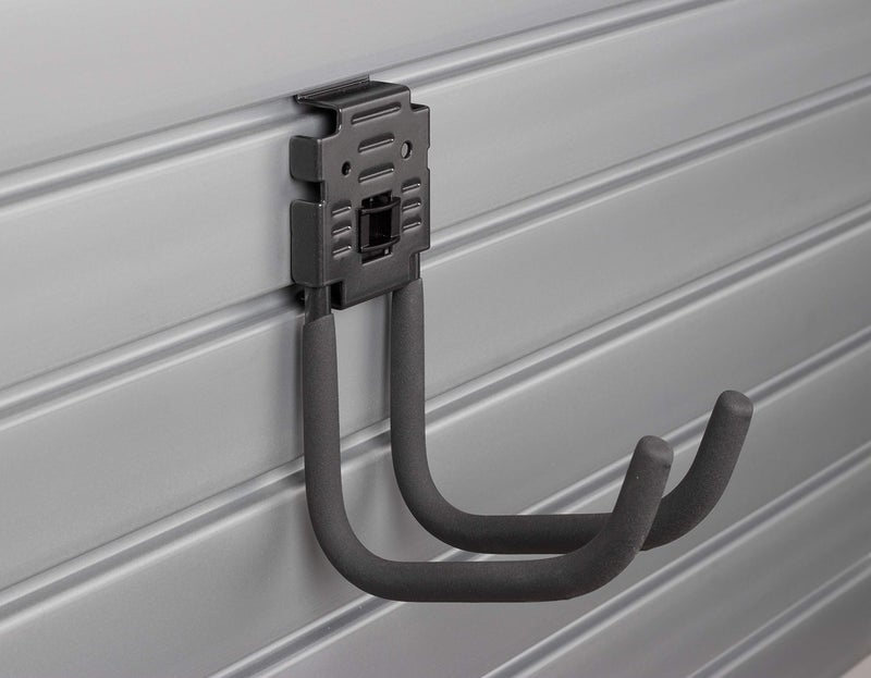 HandiWall 6" J Hook with Locking Bracket for Tool Storage on Garage Slatwall Panels - Image 1